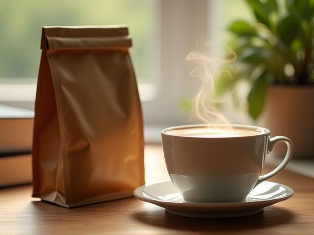 Stylized product photography for a coffee brand